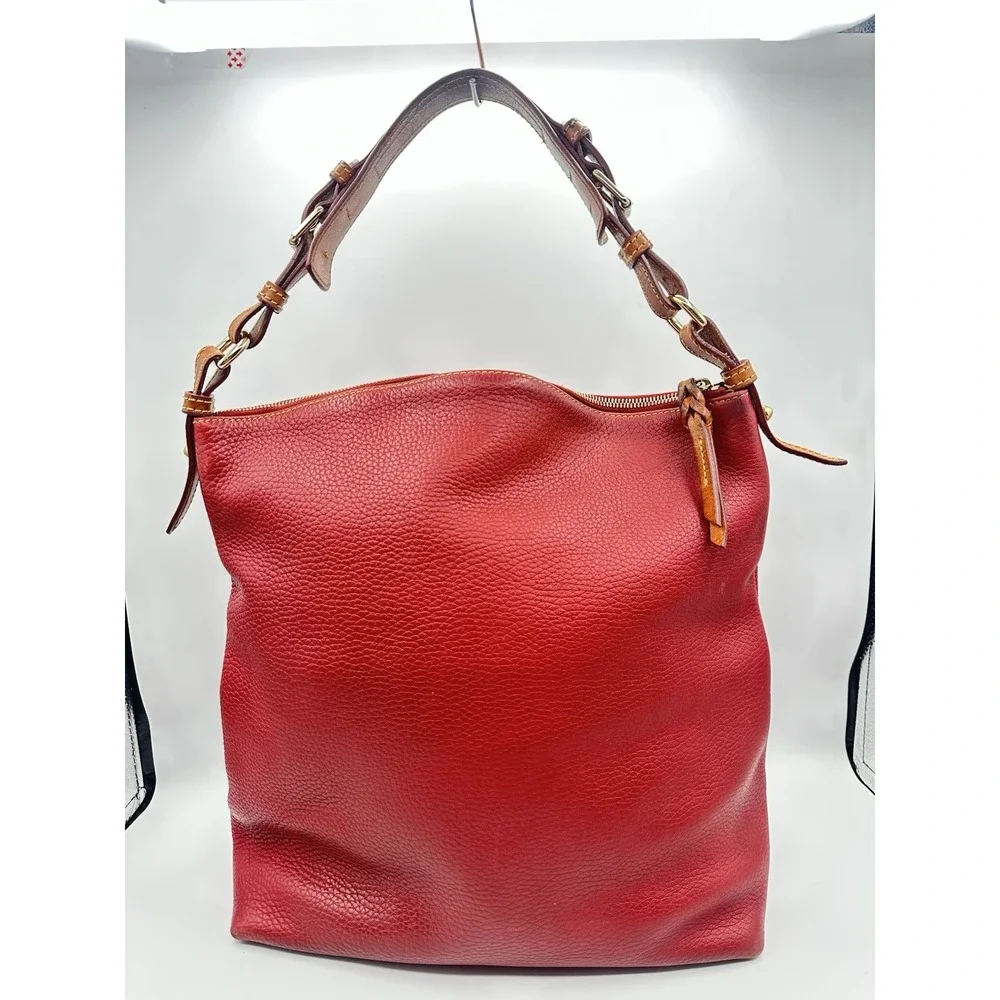 Dooney & Bourke Pink Pebble Dillen Leather Hobo Shoulder Bag